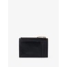 Leather card holder with Intrecciato motif