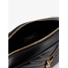 Quilted leather camera bag shoulder bag