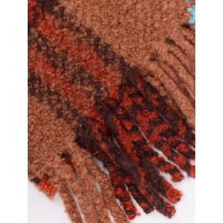 Wool blend and alpaca bouclé scarf
