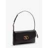 DeVain Leather Shoulder Bag with Metal VLogo Signature