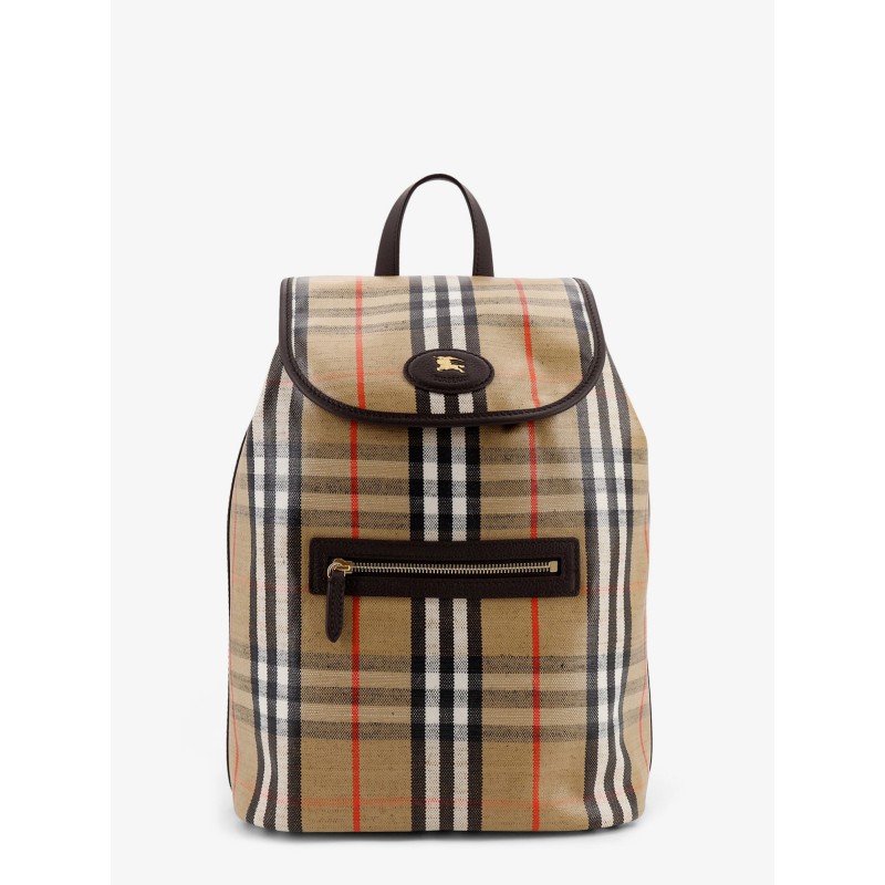 Highlands coated canvas backpack with front logo