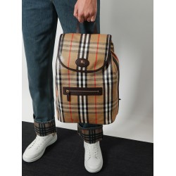 Highlands coated canvas backpack with front logo