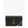 Leather crossbody bag with metal Cassandre logo