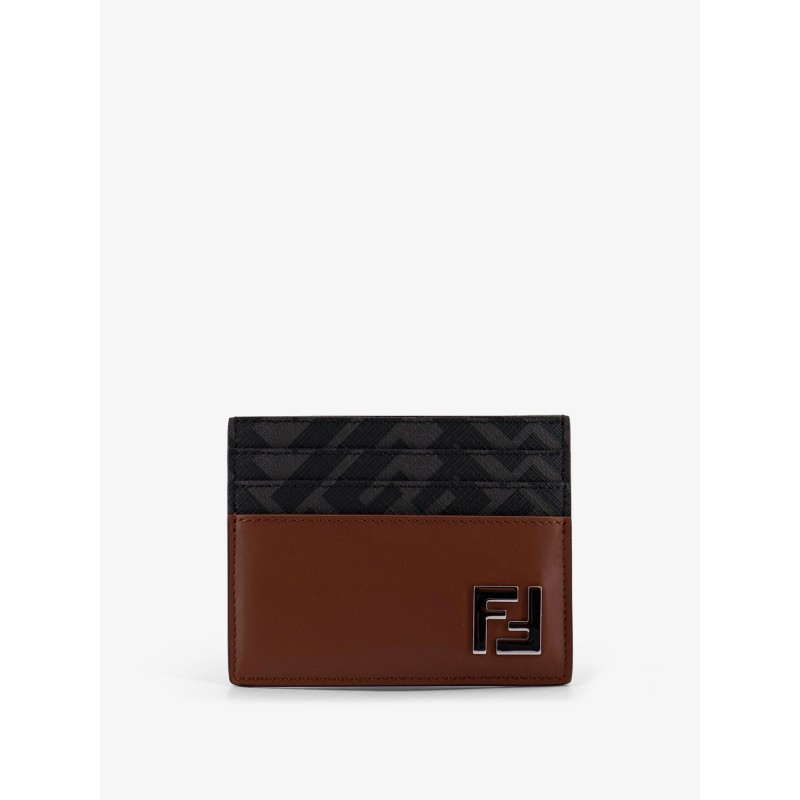 Leather and FF fabric card holder