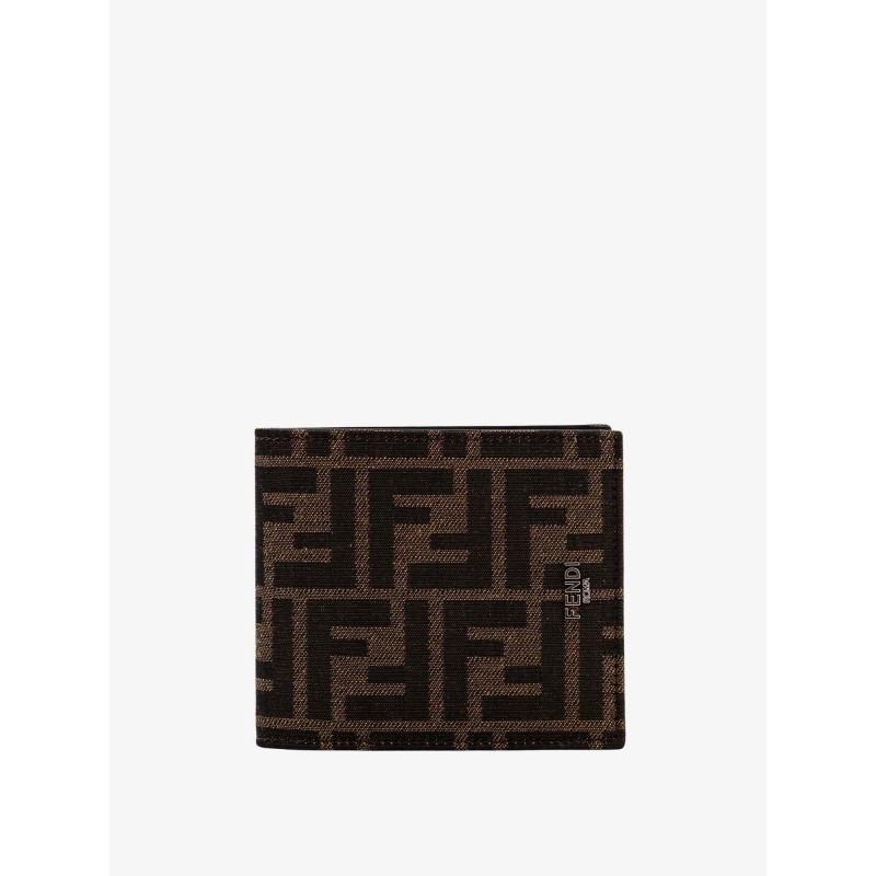 Bifold wallet in FF jacquard fabric