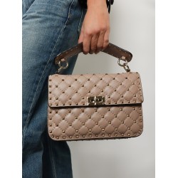 Rockstud Spike leather crossbody bag with iconic all-over studs