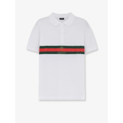 Cotton polo shirt with Web print on the front