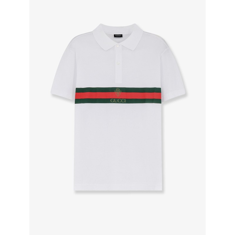 Cotton polo shirt with Web print on the front