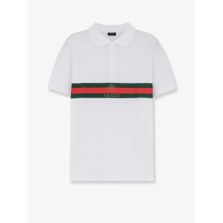 Cotton polo shirt with Web print on the front