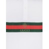 Cotton polo shirt with Web print on the front