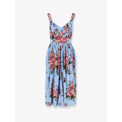 Cotton dress with Mazzo di Fiori print