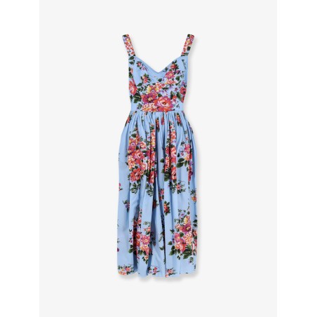 Cotton dress with Mazzo di Fiori print
