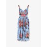 Cotton dress with Mazzo di Fiori print