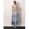 Cotton dress with Mazzo di Fiori print