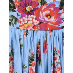 Cotton dress with Mazzo di Fiori print