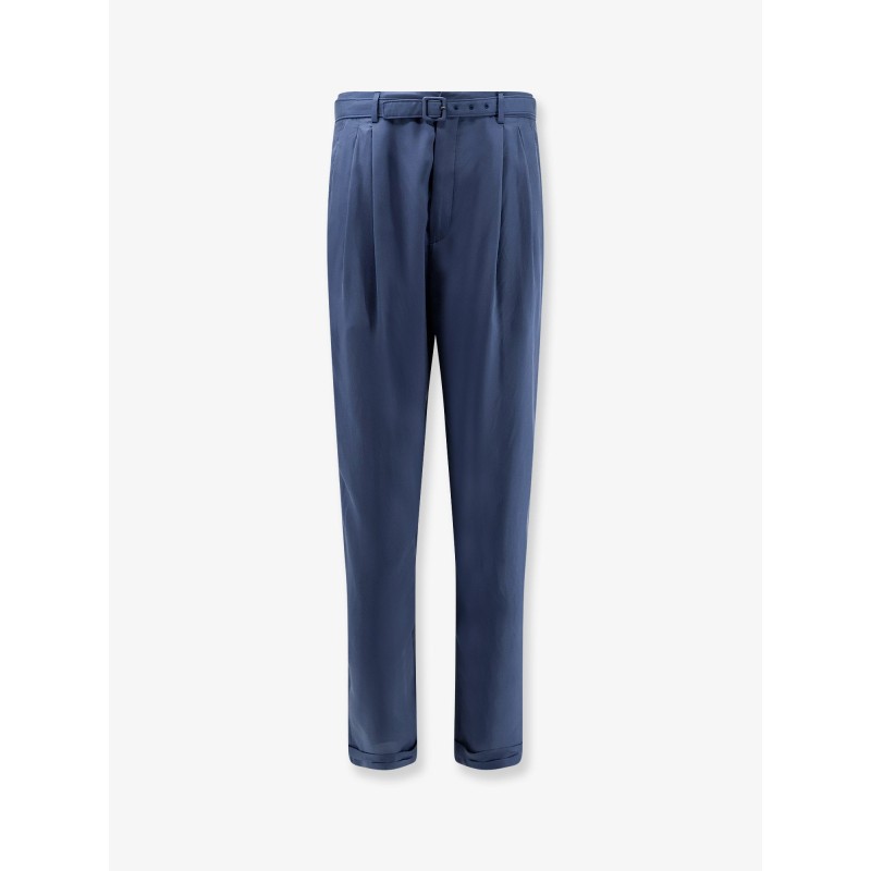 Silk trousers with belt