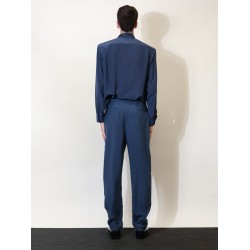 Silk trousers with belt