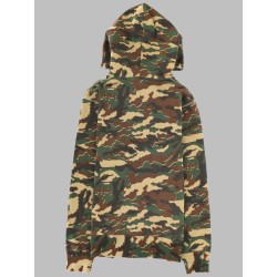 FELPA "GLITCH WOODLAND" CON CAPPUCCIO