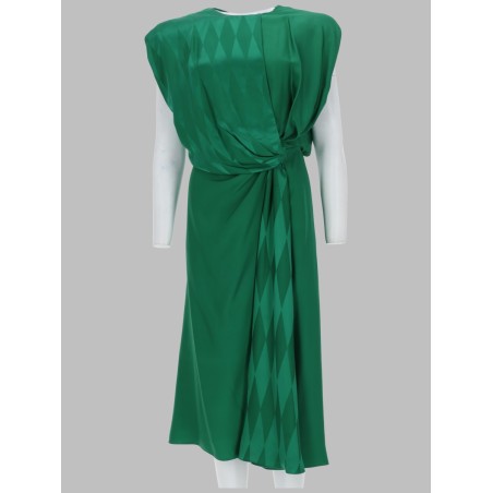 ABITO MIDI DRAPPEGGIATO IN SETA