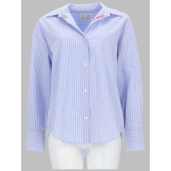 CAMICIA A RIGHE CON RICAMO