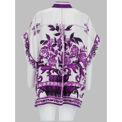 CAMICIA IN TWILL STAMPA MAIOLICA