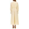 RUCHED SILK DRESS
