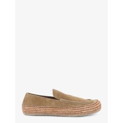 Rio suede and raffia loafers