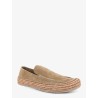 Rio suede and raffia loafers