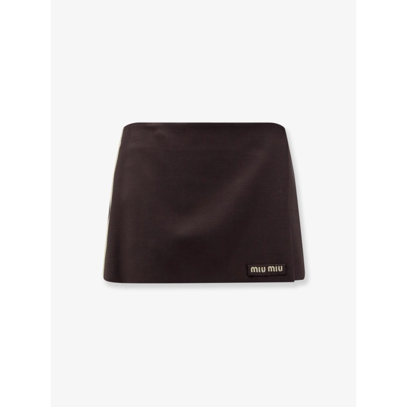 Mohair and virgin wool mini skirt
