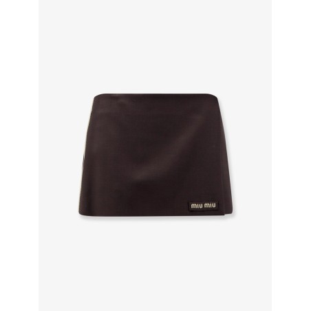 Mohair and virgin wool mini skirt