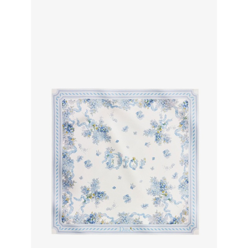 Silk Foulard with Dior Lilac Bouquet print