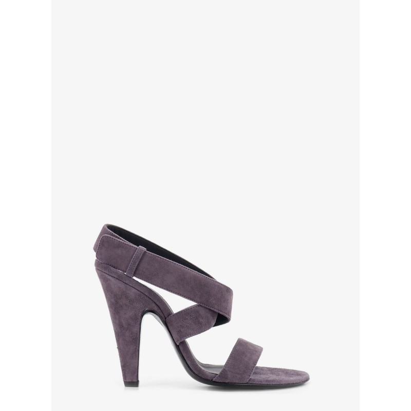 Suede heeled sandals