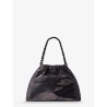Falabella Eco Shiny Dotted Chamois Fabric Shoulder Bag