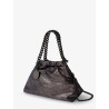 Falabella Eco Shiny Dotted Chamois Fabric Shoulder Bag