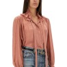 FLUID SILK JACQUARD BLOUSE