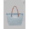 BORSA "CITY" IN DENIM CON FRANGE