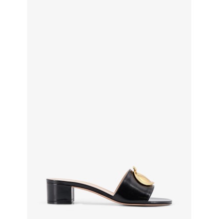 Leather sandals with Dior Médaillon logo