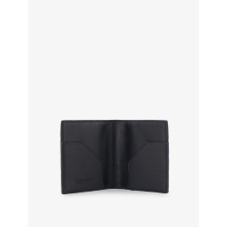 Leather card holder with Intrecciato motif