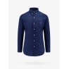 Cotton shirt with front embroidered logo
