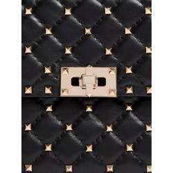 Rockstud Spike leather crossbody bag with iconic all-over studs