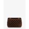 Rockstud Spike suede crossbody bag with all-over studs