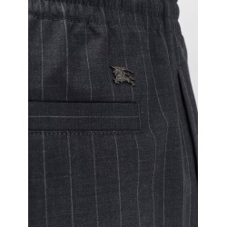 Wool trousers with drawstring