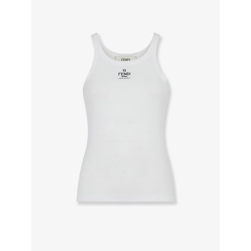 Ribbed cotton tank top