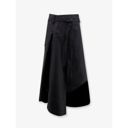 Compact cotton canvas skirt