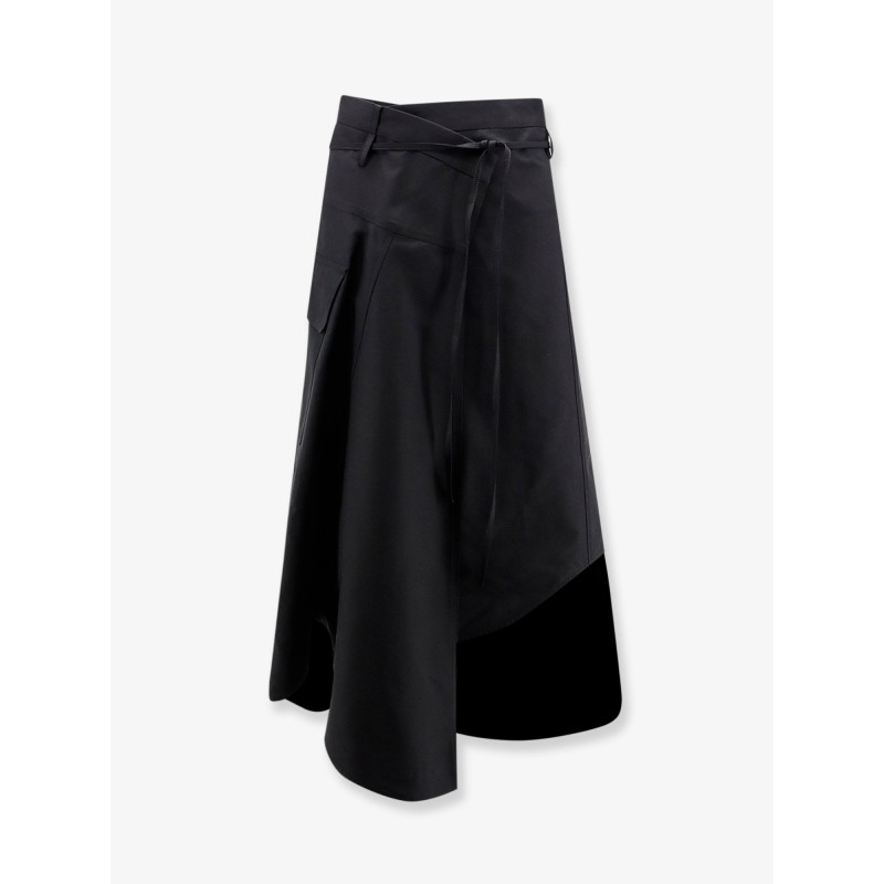 Compact cotton canvas skirt