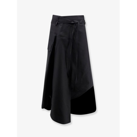 Compact cotton canvas skirt