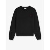 Wool sweater with logo embroidery