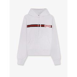 Cotton sweatshirt with embroidered Horsebit on the front