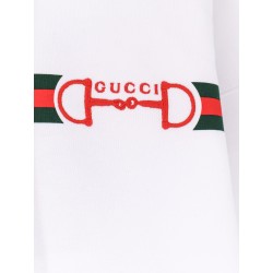 Cotton sweatshirt with embroidered Horsebit on the front