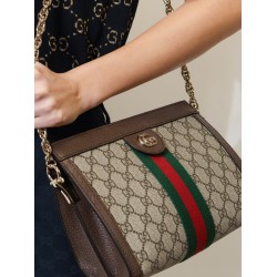 Coated canvas Ophidia shoulder bag